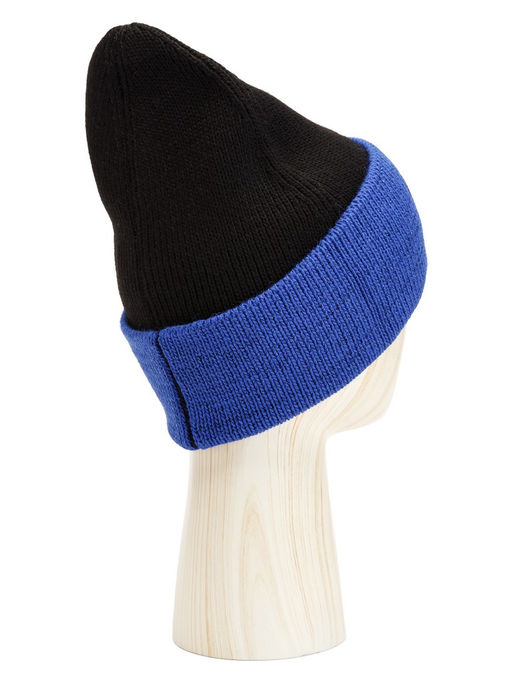 Шапка жен. шерсть+акр LB-BR55035 black/electric blue