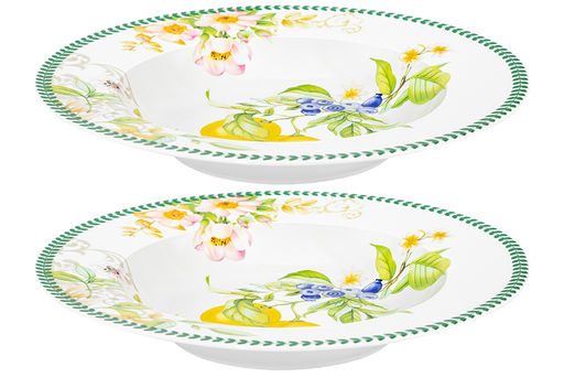 Набор тарелок 2 пр. 400 мл 22*22*4 см Лимоны глубокие, NEW BONE CHINA - Elan gallery фото 5