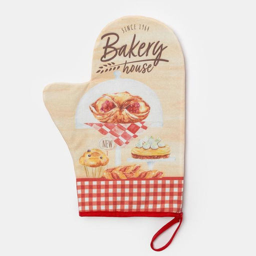 Цена за 2 шт. Варежка-прихватка «Bakery house» 20×28 см, саржа, 100% хлопок, ватин 250 г/м²