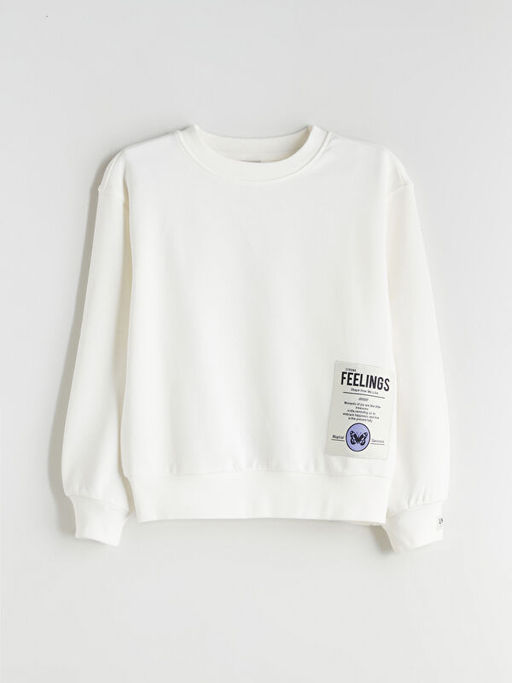 Bisiklet Yaka K?z ?ocuk Sweatshirt