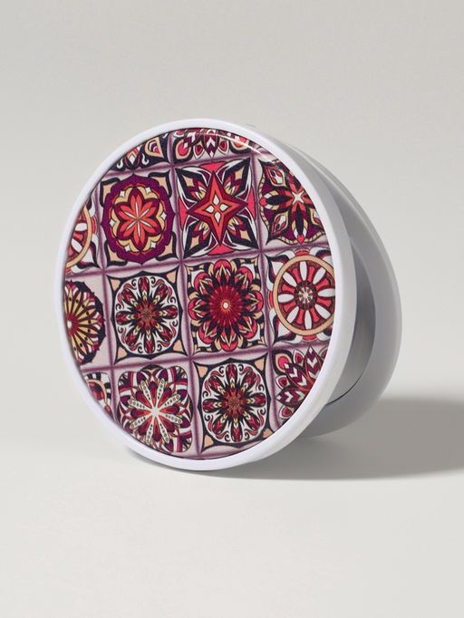 Зеркало складное «Витраж», d=7.3 см, с увеличением х2, красное