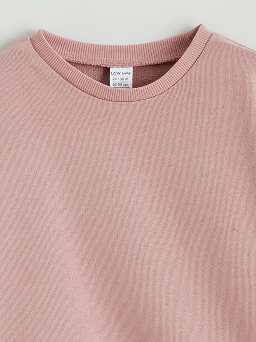 Bisiklet Yaka K?z Bebek Sweatshirt