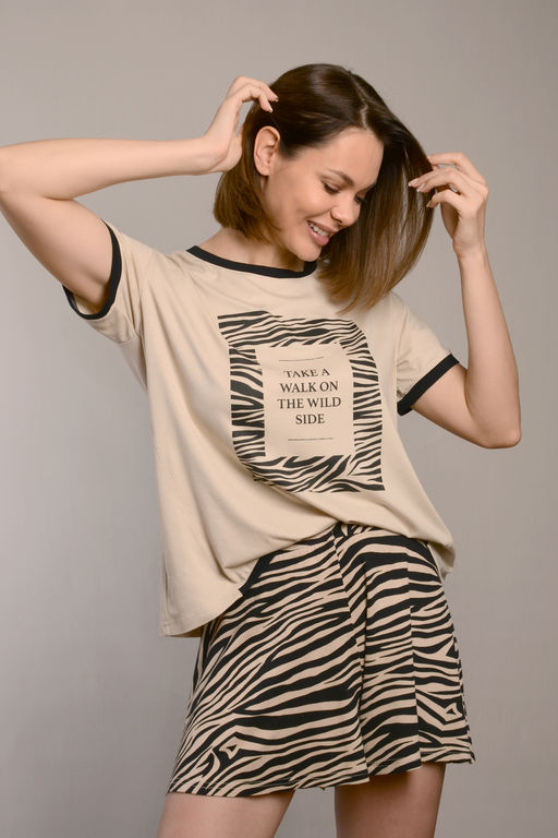 Костюм с шортами ЗЕБРА