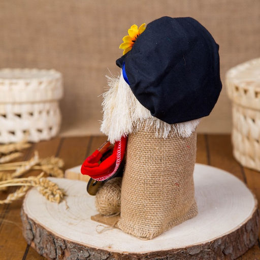 Фигурка-оберег «Домовой. Кузя в кепке, с самоваром и подковой», 26×15×12 см, МИКС