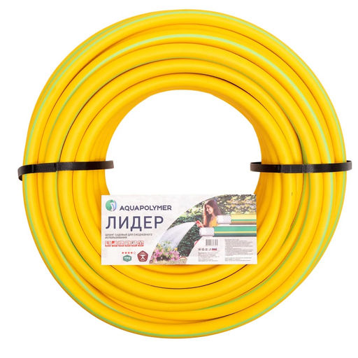 Шланг ТЭП 3-слойный армированный "Лидер" 3/4", 20 м, морозостойкий (желтый), 6 атм.