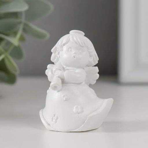 Фигурка полистоун Ангелочек-музыкант в платье, 3?3.5?5 см, МИКС