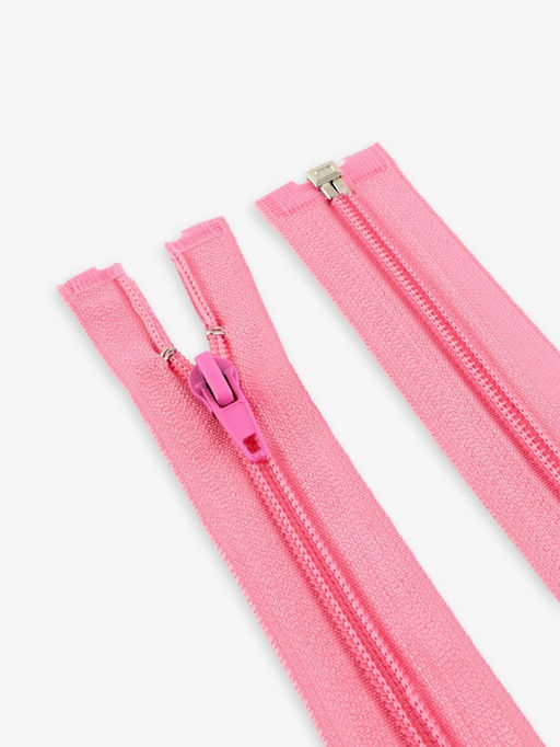 Цена за 10 шт. Молния «Спираль», №5, разъёмная, замок автомат, 60 см, розовая