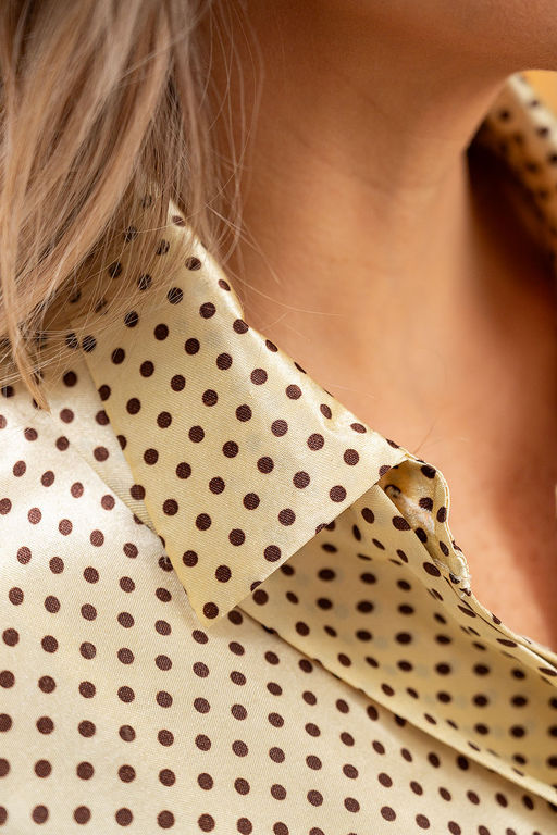 Блузка ТБ-128 горох на золотистом