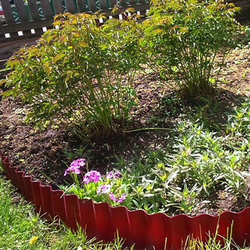 Ограждение для клумбы, 110×24 см, оранжевое, «Волна», Greengo