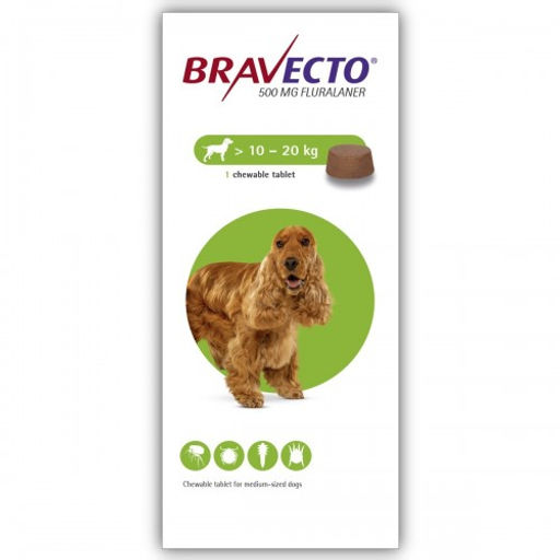 Жевательная таблетка Bravecto для собак 10  20 кг