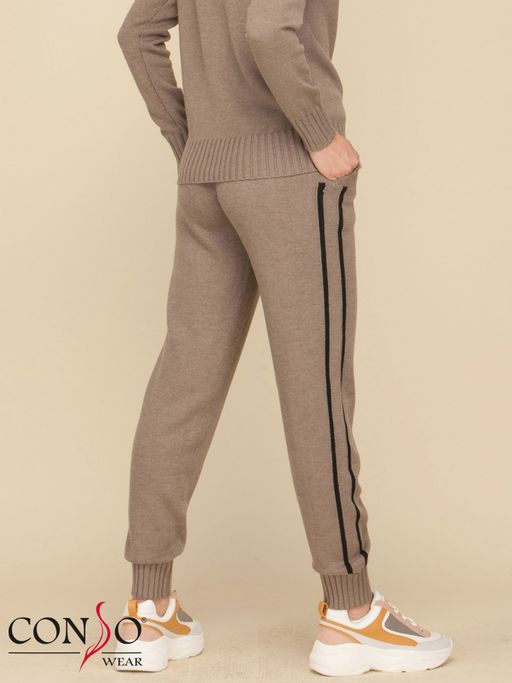 Conso/KS 190608 - cappuccino Костюм женский: джемпер+брюки фото 6