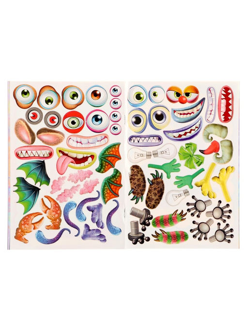 Цена за 3 шт. Книжка с наклейками «Создай своего монстрика. Капкан Кракан»