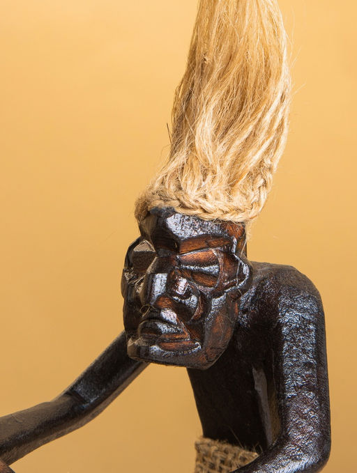 Сувенир «Абориген музыкант», 12×8×14 см, дерево