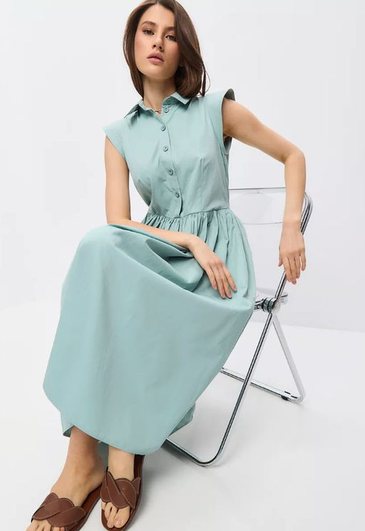 Платье хлопок OD-796-1 св.зеленое OD-796-1