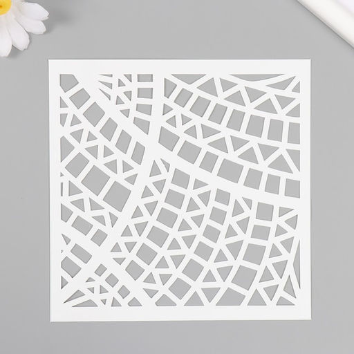 Пластиковый трафарет для творчества «Геометрия», шаблон, 15×15 см