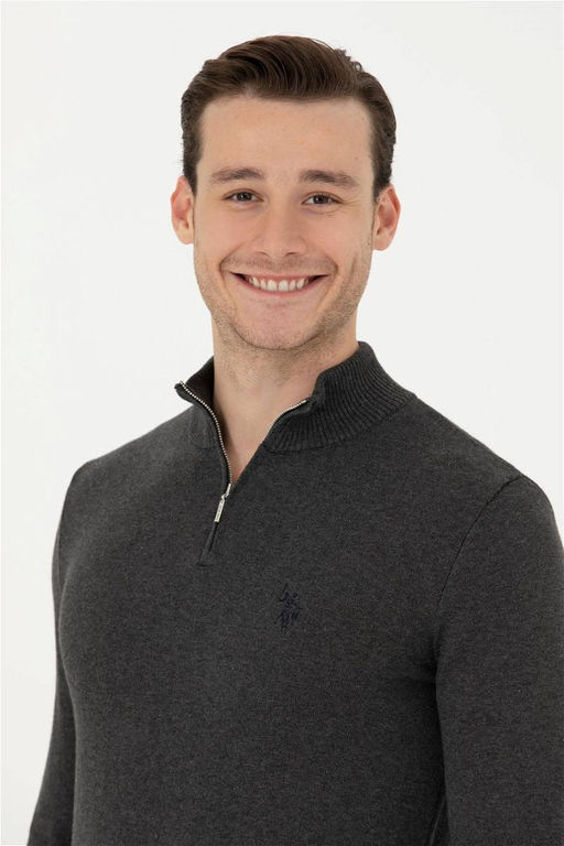 Мужской свитер антрацитового меланжа - U.s. polo assn фото 9