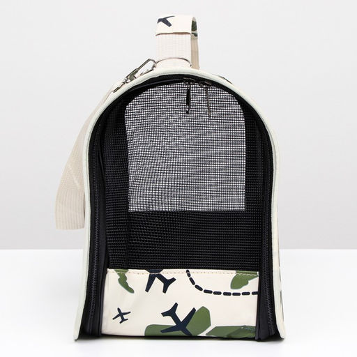 Сумка - переноска для животных Самолеты, каркасная, размер M, 40 х 21 х 27 см - Пижон фото 4