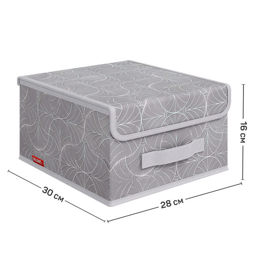 Короб стеллажный с крышкой, малый, 28*30*16 см Valiant  фото 38