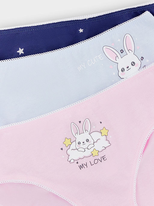 Трусы для девочек слипы мультипак (3 шт.) розовые с печатью - Mark formelle фото 3