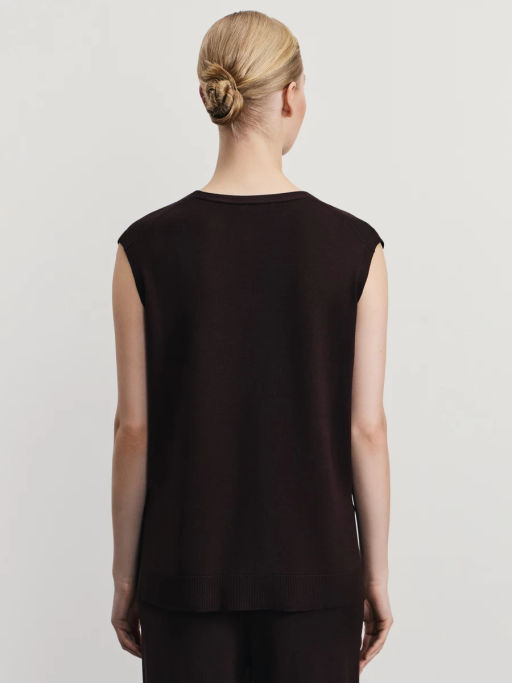 Жилет из вискозы с V-образным вырезом / Zarina фото 6