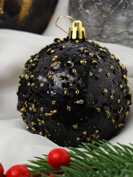 Ёлочные игрушки Шаннен, шары новогодние, d=8 см, 9 шт., перья - Зимнее волшебство фото 3