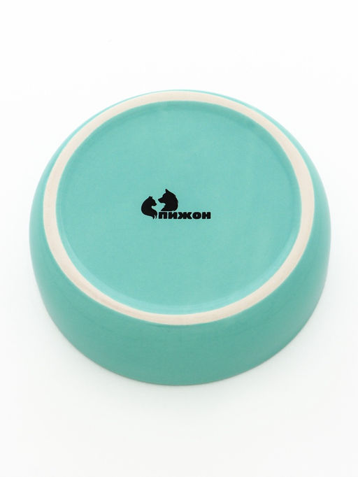 Миска керамическая Семья котов 300 мл - 13.413.44 см, бирюзовая - Пижон фото 8