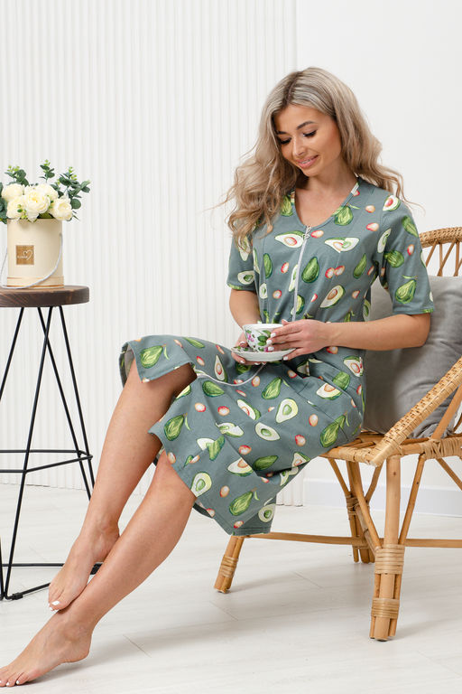 Халат женский Натали 83609 из хлопка  фото 4