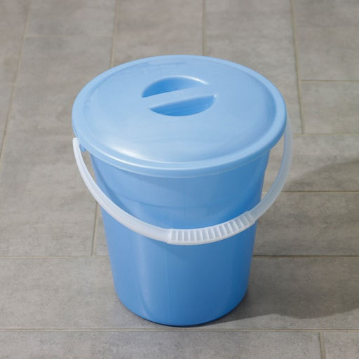 Ведро с крышкой «Евро», 8 л, d=26 см, h=25.2 см, МИКС