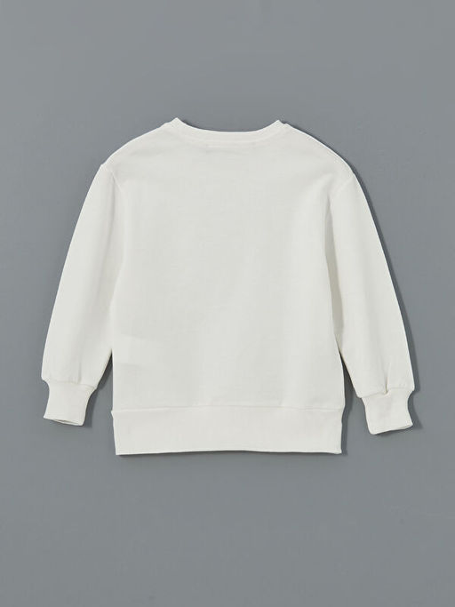 Bisiklet Yaka Bask?l? K?z Bebek Sweatshirt - Waikiki фото 2