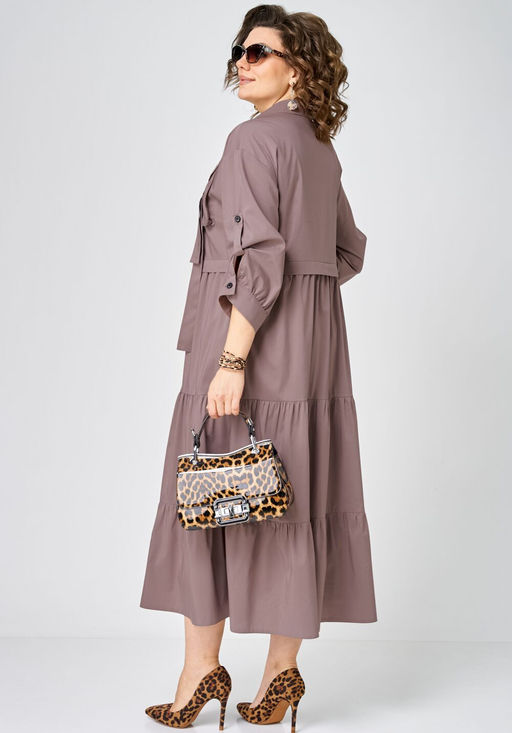 Платье EVA GRANT 7176 молочный шоколад