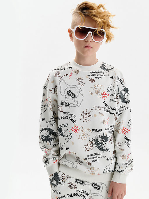 PELICAN, толстовка для мальчиков, Молочный