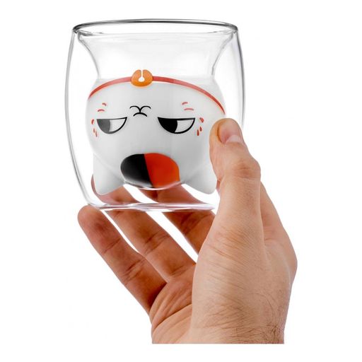 Стакан стеклянный Walmer Red Cat с двойными стенками, 0.24 л, цвет прозрачный  фото 3