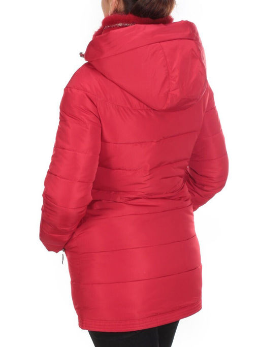5052 RED Куртка зимняя женская (холлофайбер, отделка натуральная норка)