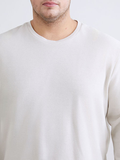 B?y?k Beden Bisiklet Yaka Erkek Sweatshirt