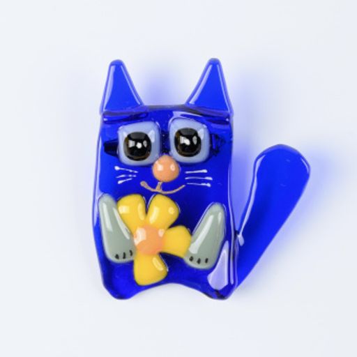 Брошь Кот с цветком - Стрекоза фото 3