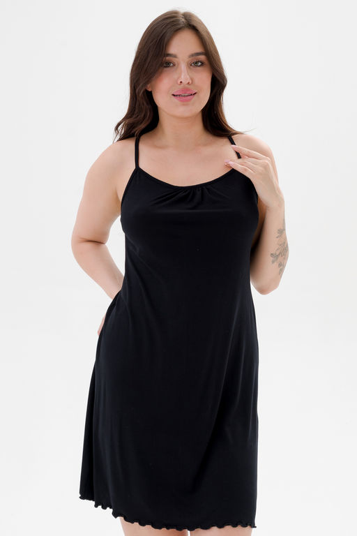 Ночная сорочка из вискозы Патриция-2 черный - Амадэль фото 5