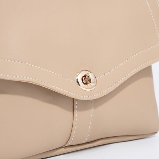 Сумка-мессенджер на клапане, цвет бежевый - Simaland фото 4