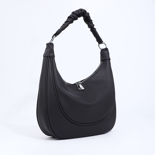 Сумка-мешок на молнии, наружный карман, длинный ремень, цвет тёмно-серый - Simaland фото 3