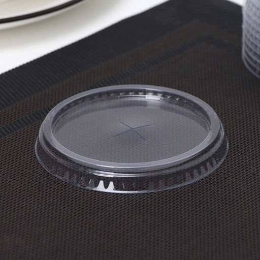 Цена за 50 шт. Крышка одноразовая для стакана с отверстием под трубочку, d=9,5 см, цвет прозрачный - Simaland фото 4