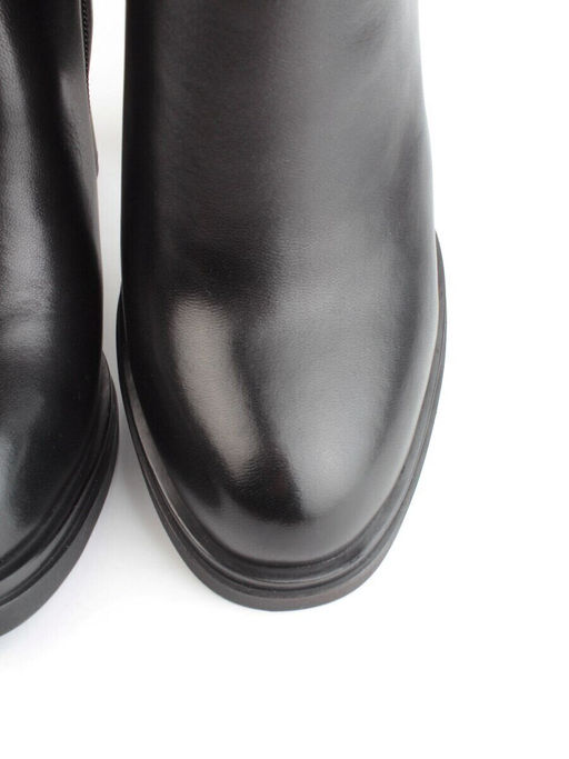 02-FN935-1M BLACK Сапоги зимние женские (натуральная кожа, байка, натуральный мех)