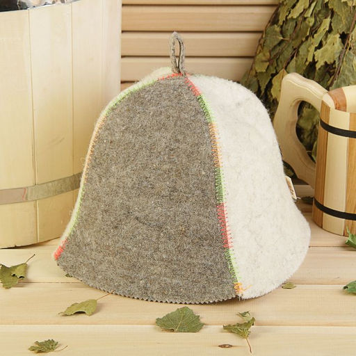 Шапка для бани Меланж комбинированная - Добропаровъ фото 3