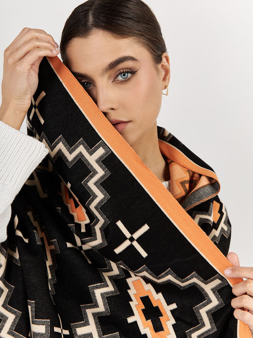 в составе ШЕРСТЬ  и КАШЕМИР Большой, мягкий, теплый  двусторонний палантин - Tantino фото 10