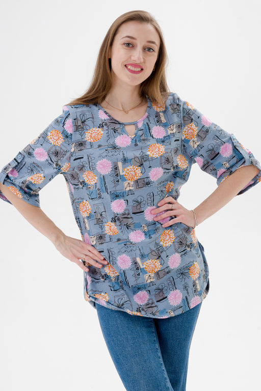 Туника женская из кулирки Полина астра - Амадэль фото 6