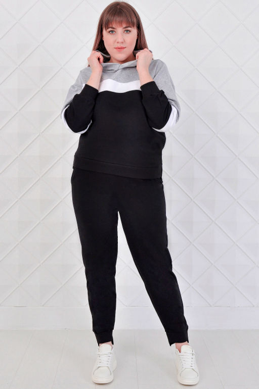 Арт.2334 Костюм женский  50-58 (5шт.) Цвет:черный, белый, серый