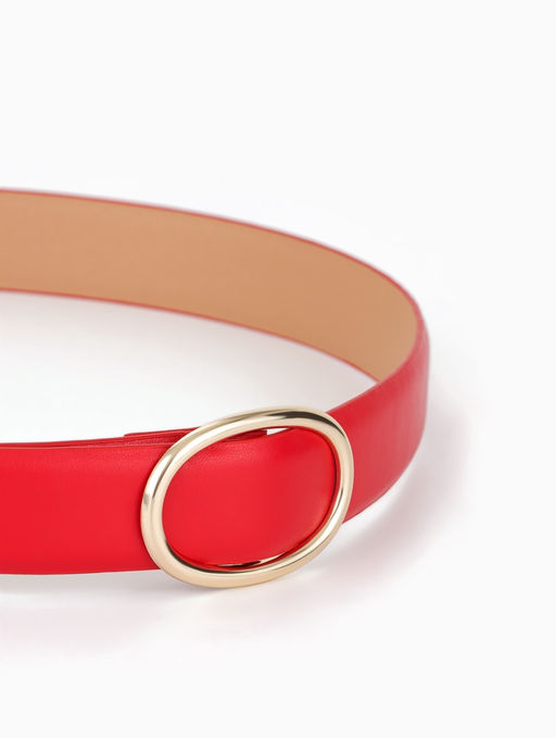 Ремень женский, затяжка, 3×110 см, пряжка золотистая, без винта, красный