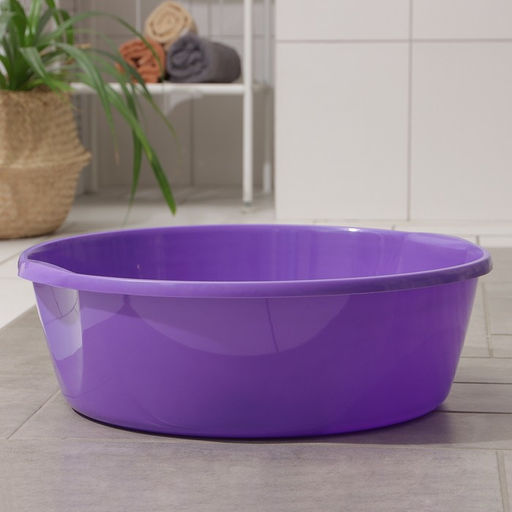 Таз хозяйственный круглый, 20 л, d=49 см, h=15 см, пластик, МИКС