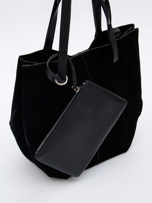 Сумка женская кожаная 1023M black Polina&Eiterou