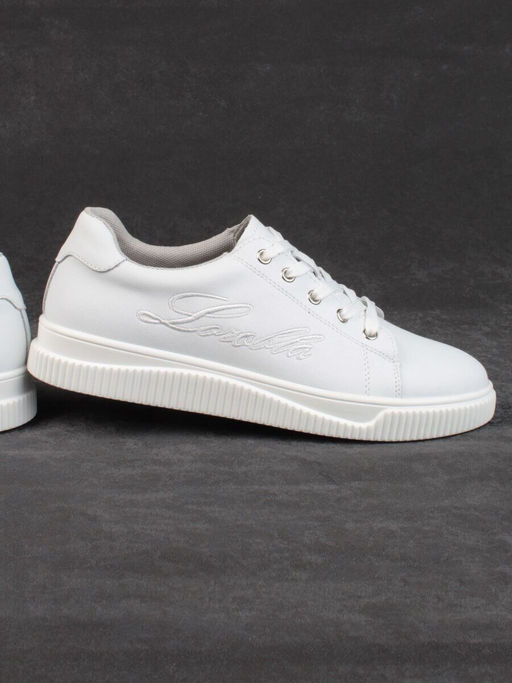 05-PDD165-1 WHITE/GRAY Кроссовки женские (натуральная кожа)