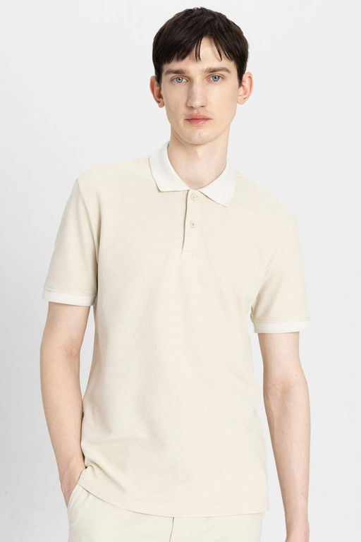 New Regular Fit K?sa Kollu Basic Duz Polo Tisort - Defacto фото 11