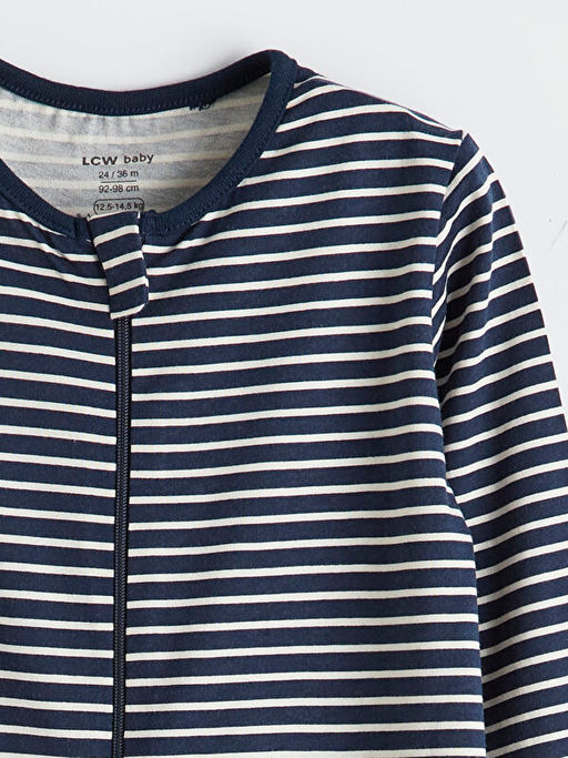 Bisiklet Yaka Bask?l? Erkek Bebek Tulum 2li